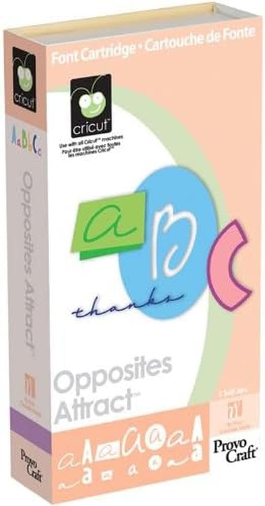 Cricut 29-0227 Opposites Attract Font Cartridge
