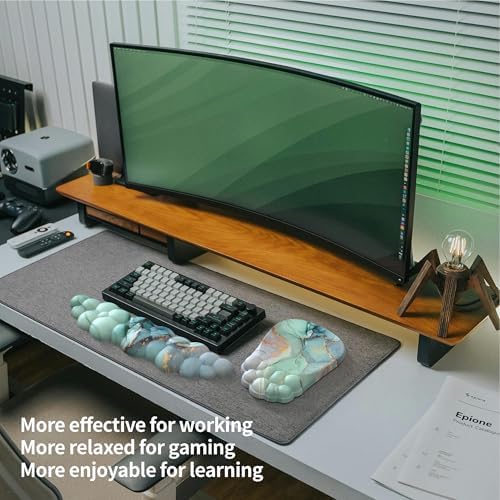 Ergonomic 2 in 1 Cloud Mouse Pad and Keyboard Wrist Rest, Non-Slip, Relieves ...