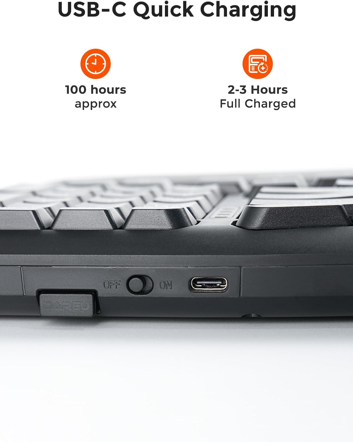 DAREU Wireless Ergonomic Keyboard,Ergo Keyboard with Cushioned Wrist & Pa...