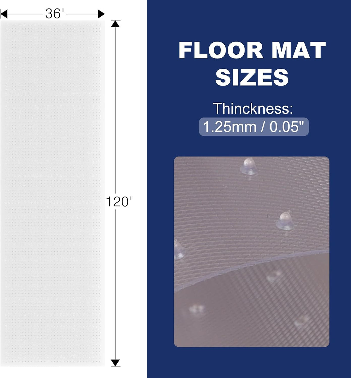 SALLOUS Plastic Runner Mat for Hallway, 3' x 10' Runner Rug for Carpe...