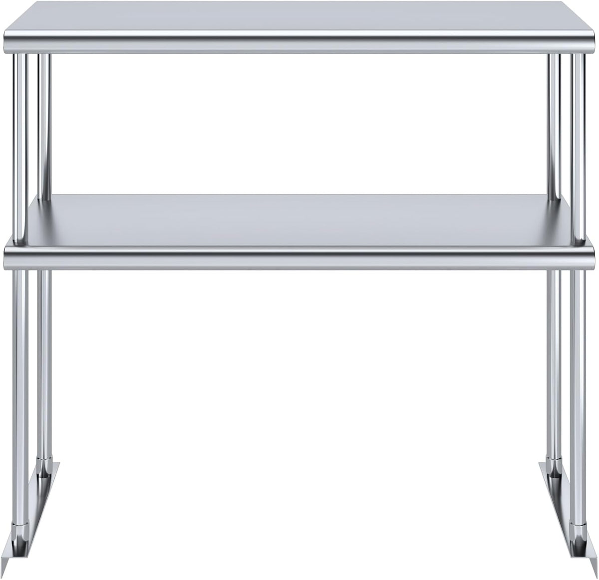 AmGood 36 in. Long x 12 in. Deep Double Tier Overshelf - Stainless Steel Tabl...
