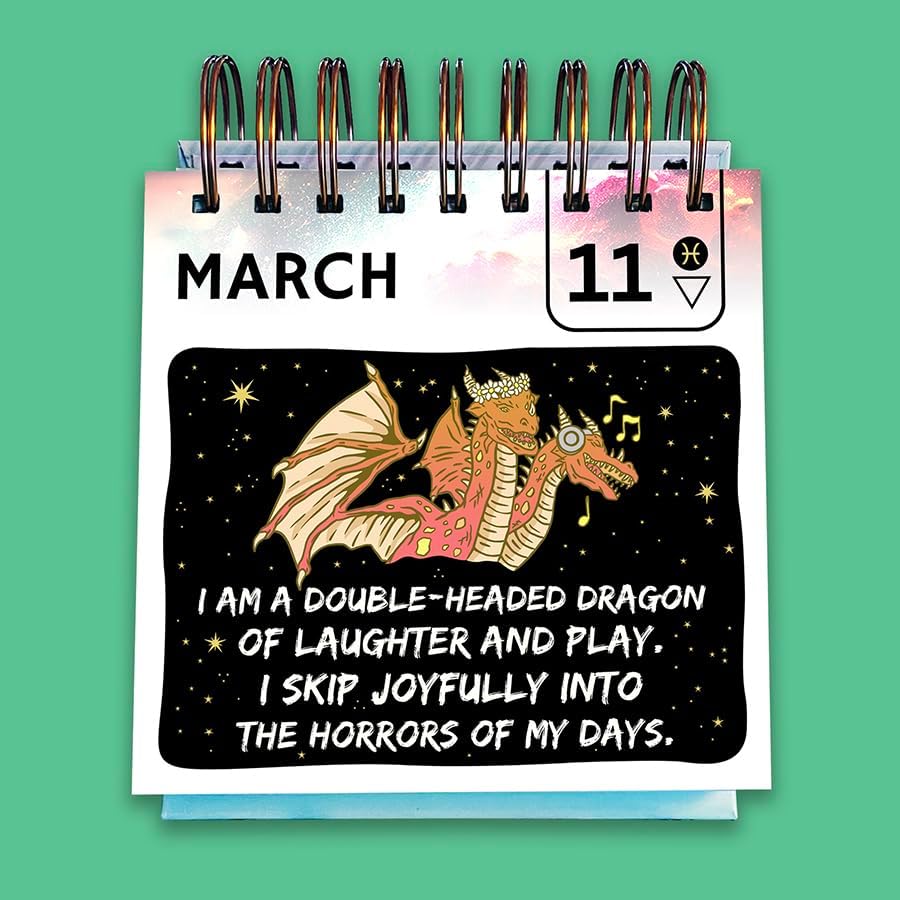 Sweet-A** Affirmations® Perpetual Desk Flip Calendar for 2025 and Beyond, 365...