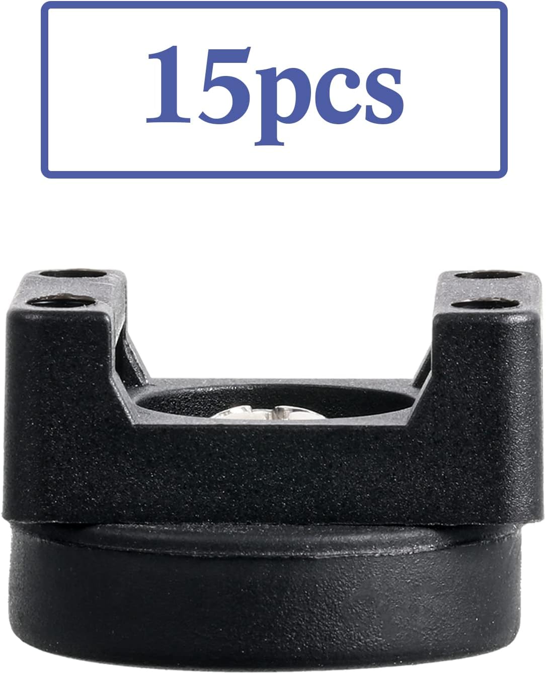 Yookeer 15 Pcs Magnetic Zip Tie Mount Cable Clips Black, 22 mm