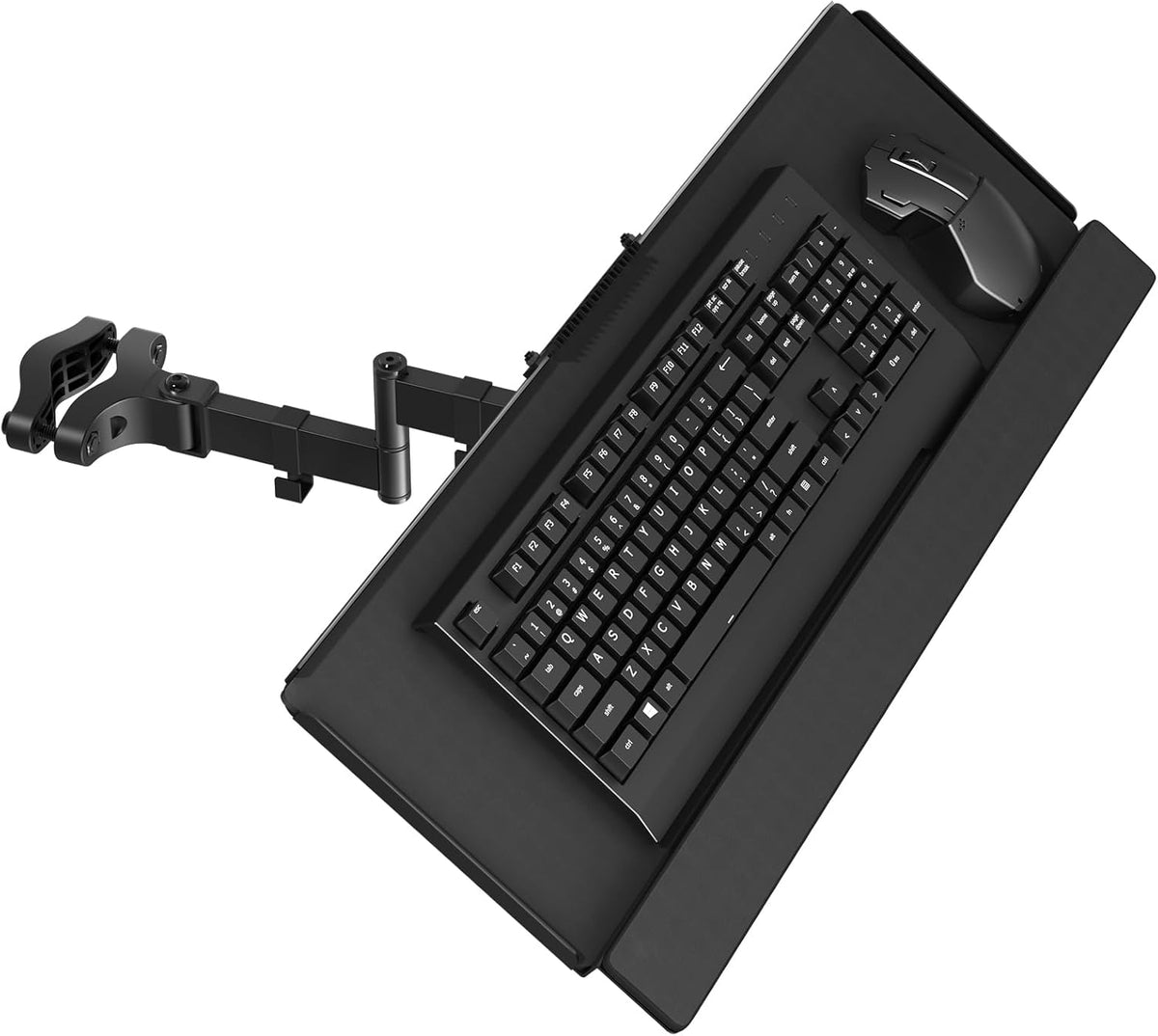 Pole Mount Keyboard Tray - Universal 26 Inch Platform for Keyboard and Mouse,...
