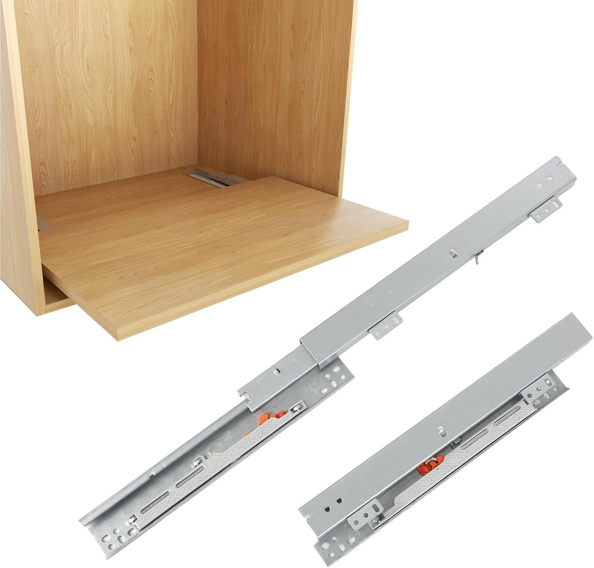 Undermount Drawer Slide Bottom Mount Pull Out Shelf Slides Full Extension