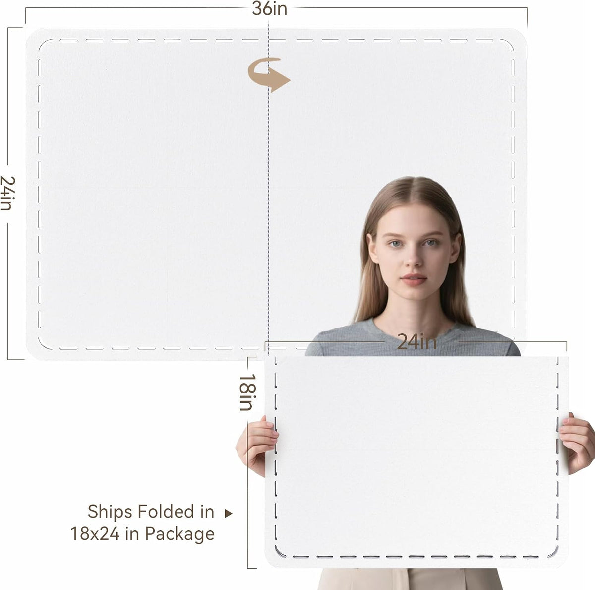 Stitched Bulletin Board 36 x 24 Inches Cork Board Alternative for Wall