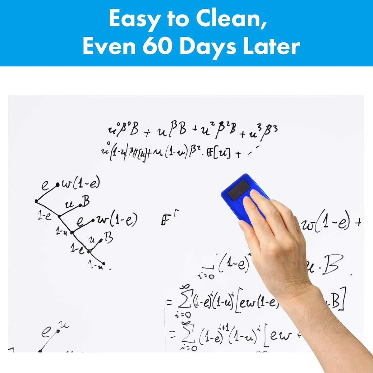 HAMIGAR White Board Dry Erase, 36" x 48" Self-Adhesive Sticker, No ...