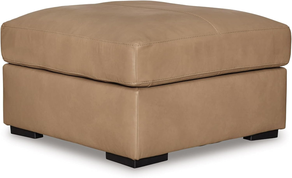Signature Design by Ashley Bandon Oversized Accent Ottoman, Square Top Grain ...