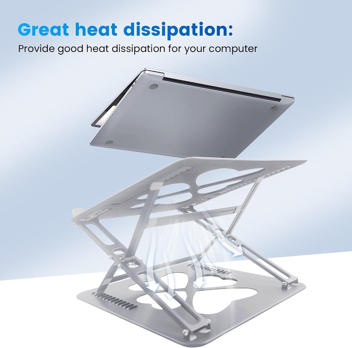Laptop Stand, Mechanical Dual Angle Adjustable Heavy Duty Notebook Stand for ...