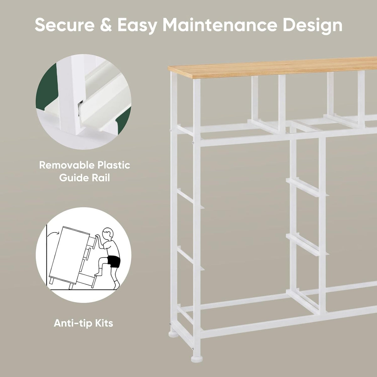 Fabric Dresser for Bedroom with 9 Drawers, Storage Tower
