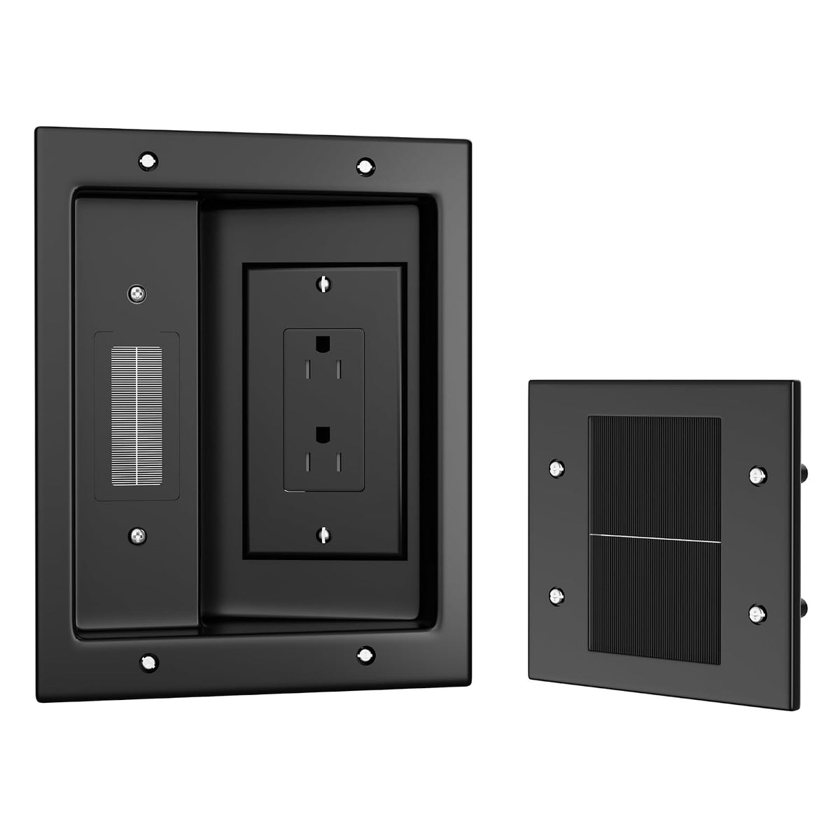 FORGING MOUNT in-Wall Cable Management Kit with Recessed Power Outlet Box,Cor...