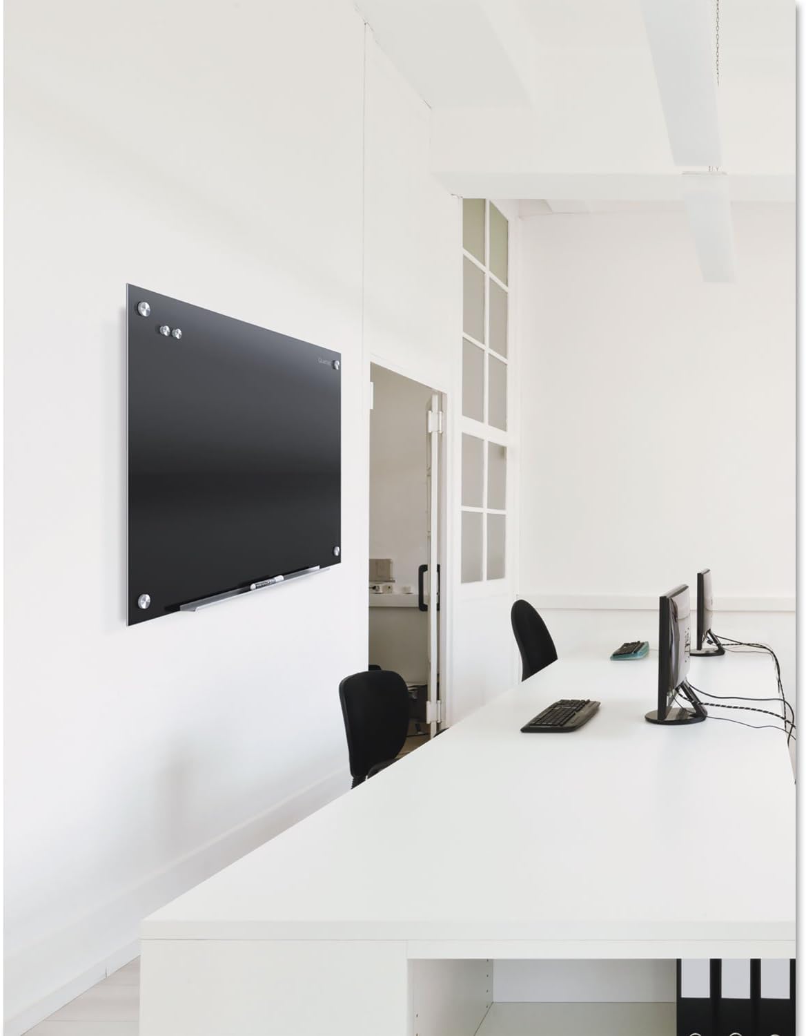 Quartet Magnetic Dry Erase Board, 36" x 24" Glass Whiteboard for Wa...