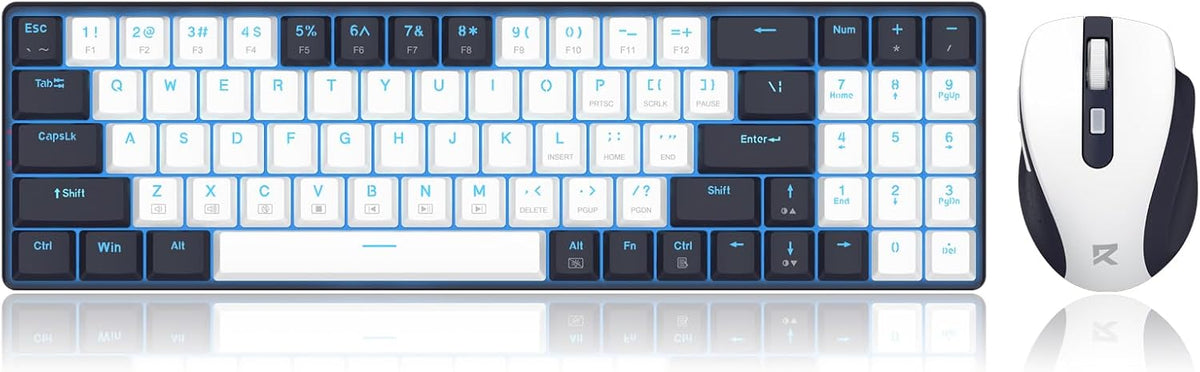 Redragon BS8773 Wireless Keyboard and Mouse Combo, 78 Keys 2.4Ghz Wireless Lo...