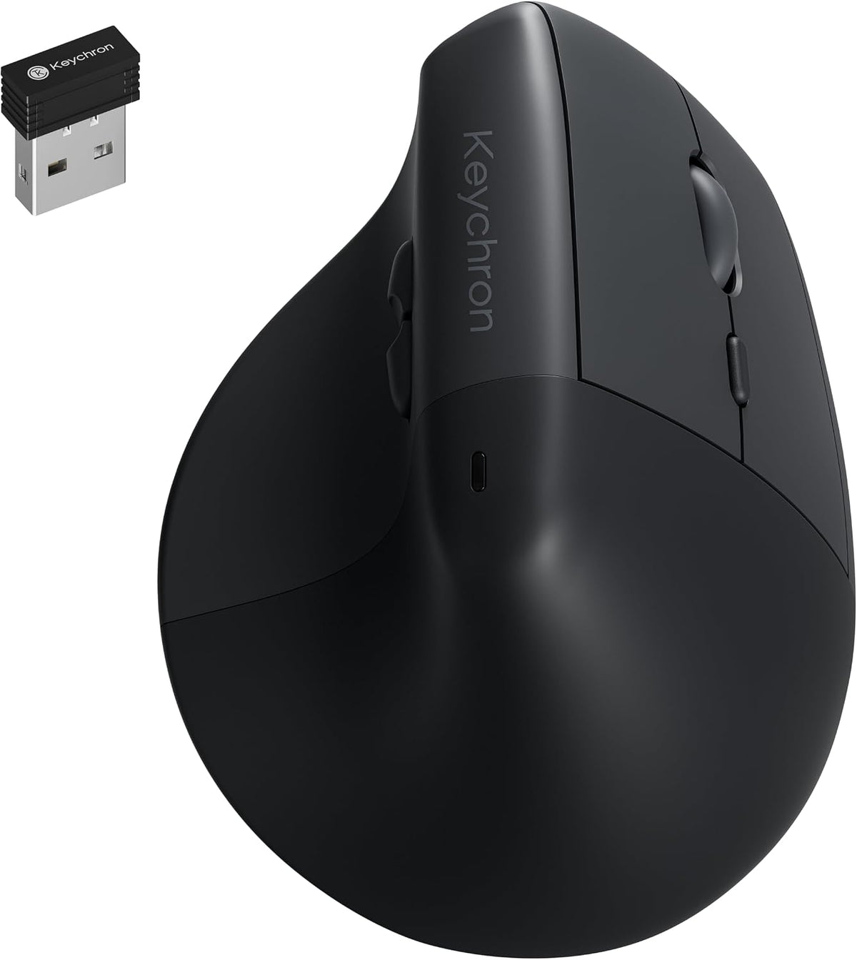 Keychron BM27 Ergonomic Wireless Mouse, Rechargeable Mice for Laptop