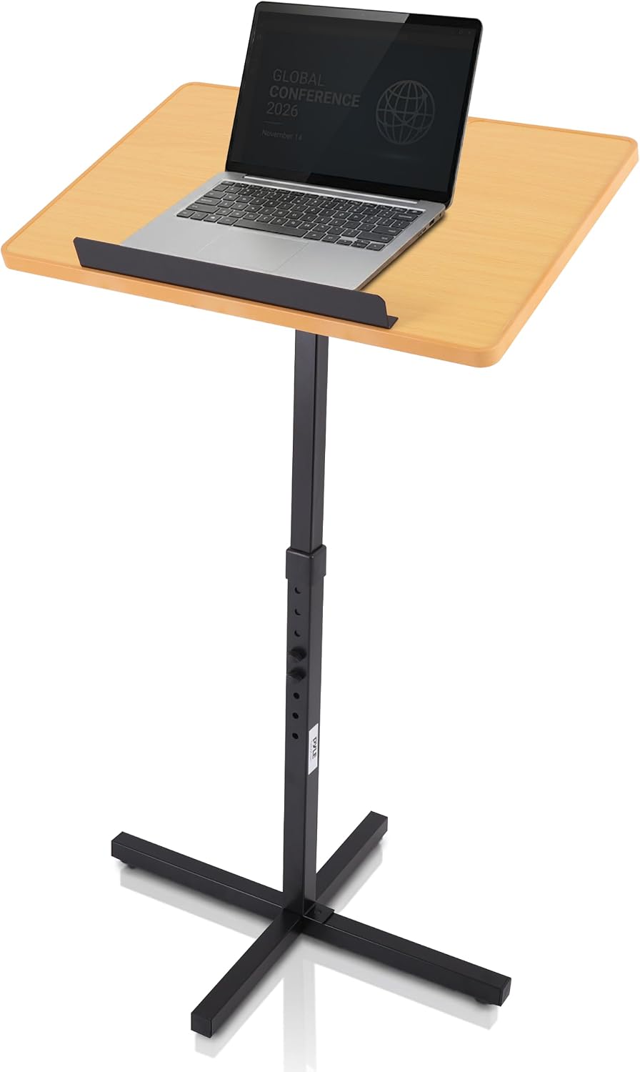 Pyle Portable Floor Lectern Podium Stand-Height Adjustable Steady Standing De...