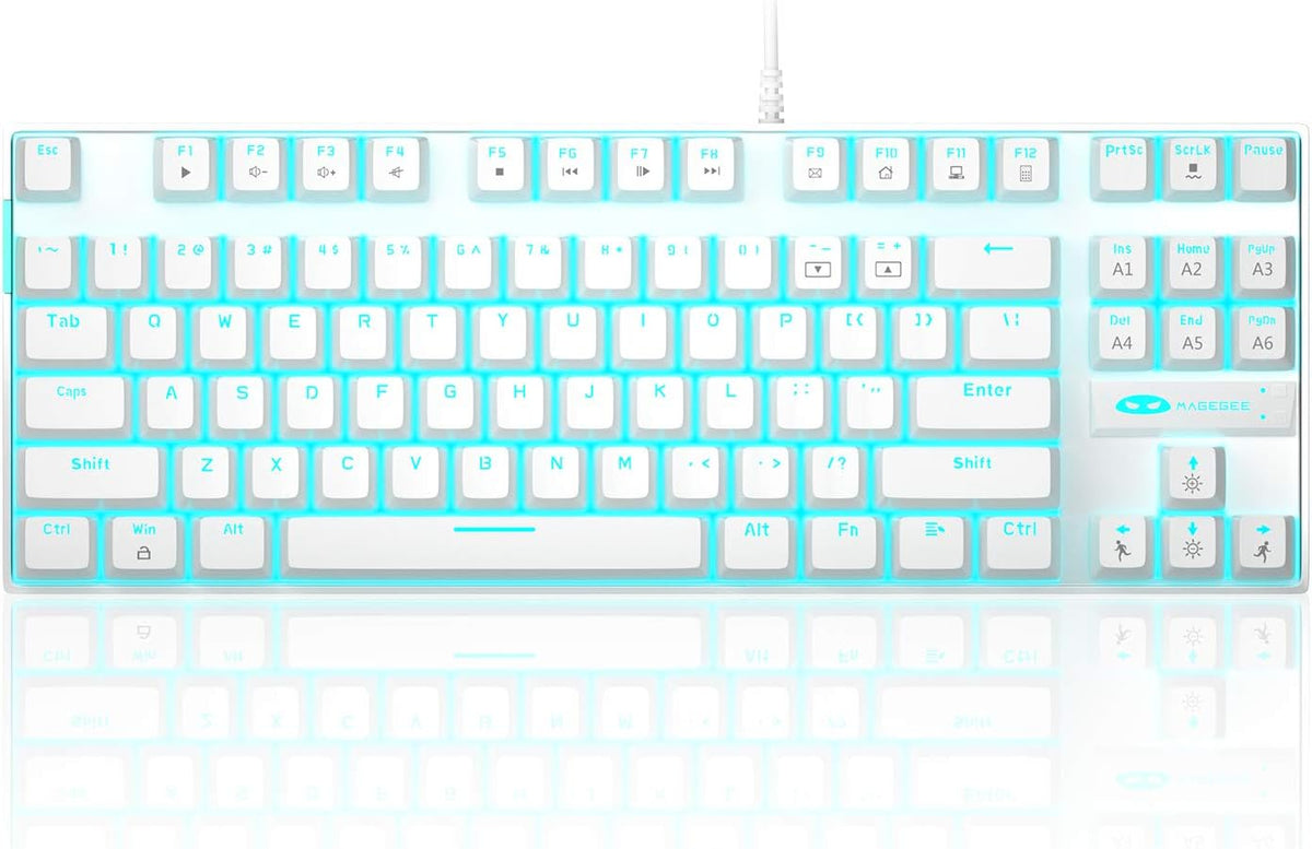 MageGee Mechanical Gaming Keyboard with Blue Switch, Compact 87 Keys Wired Co...