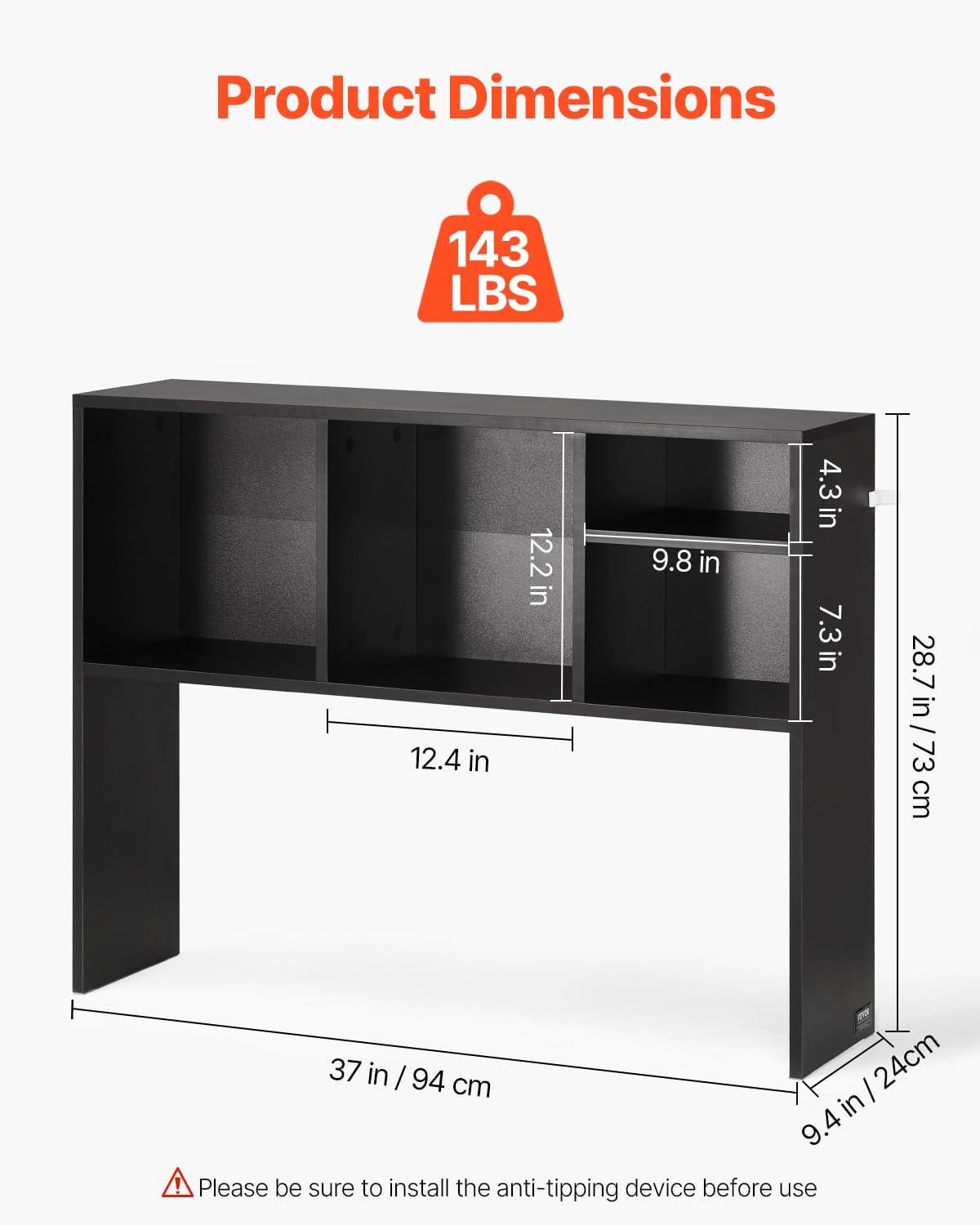 VEVOR Desktop Bookshelf, Storage Organizer with 5 Shelves for Computer Desk, ...