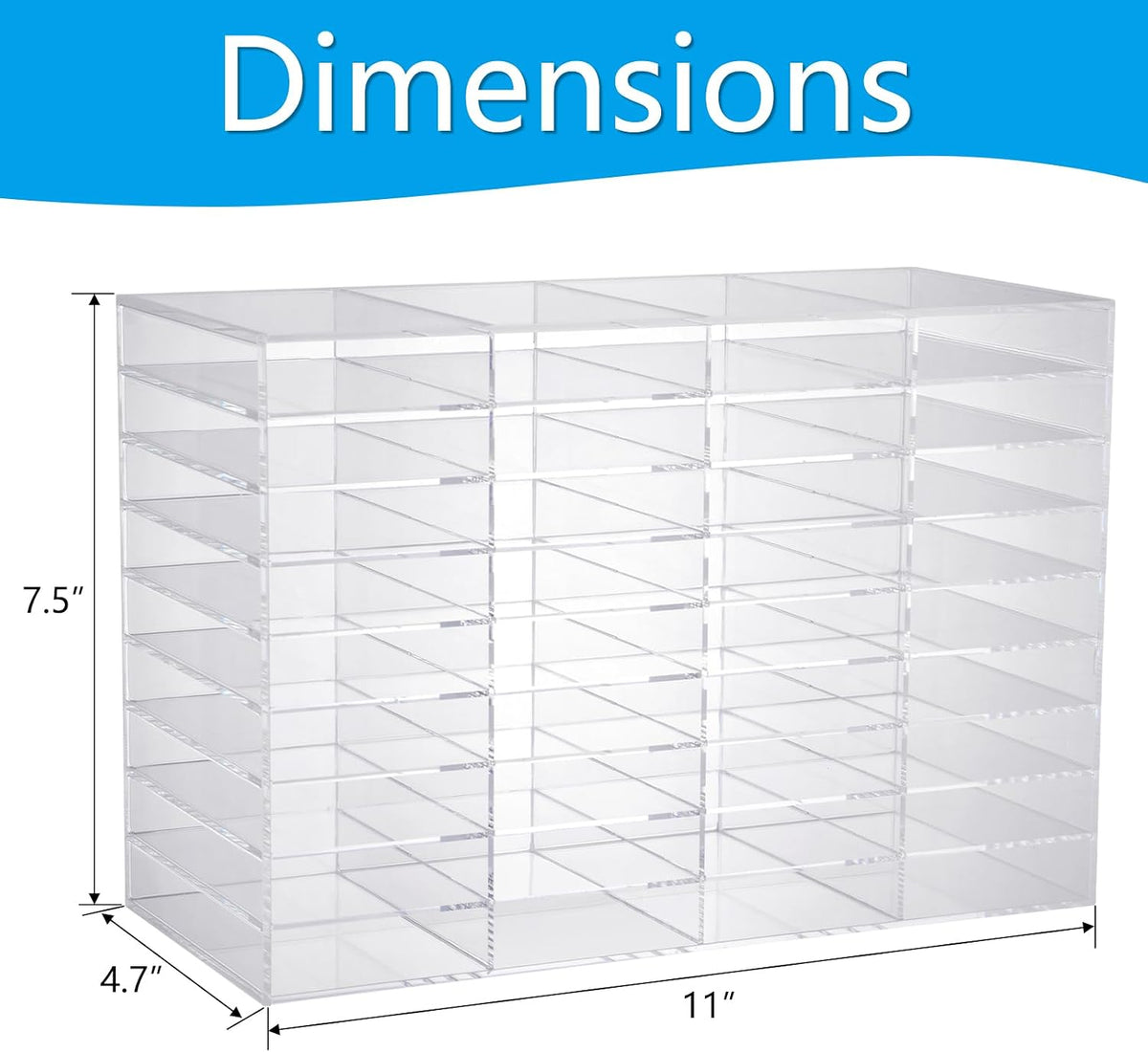 Acrylic Marker Organizer for 144 Markers, Large Capacity Alcohol Marker Stora...