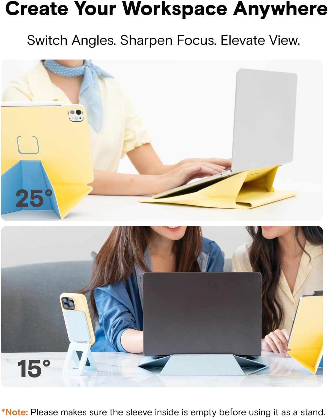 MOFT Laptop Carry Sleeve with Stand &Smart Storage for 14" Laptop fo...