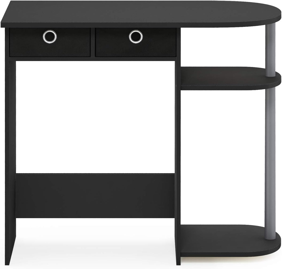 Furinno Go Green 32-Inch Computer Desk with 2-Tier Shelf, Classic Black