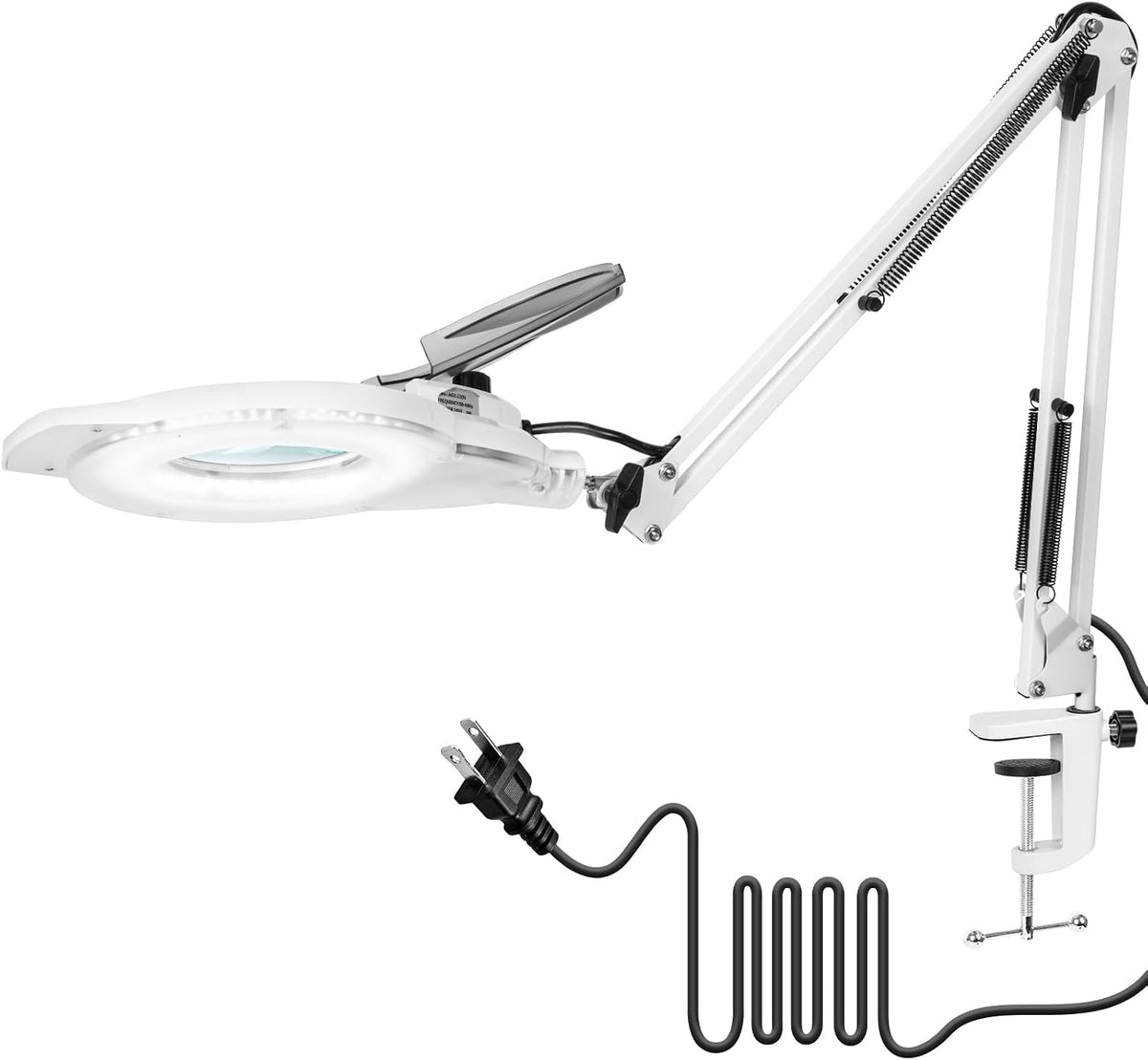 KIRKAS LED Magnifying Lamp with Clamp, 2,200 Lumens Dimmable 28in 12X