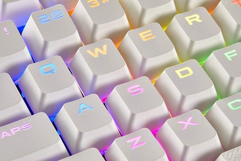PBT Double-Shot Full Set 104 Key keycaps US Layout Replacement for Corsair K7...