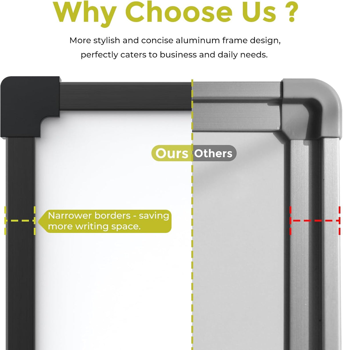 MaxGear 36" x 24" Magnetic Double-Sided Dry Erase Board, Aluminum F...