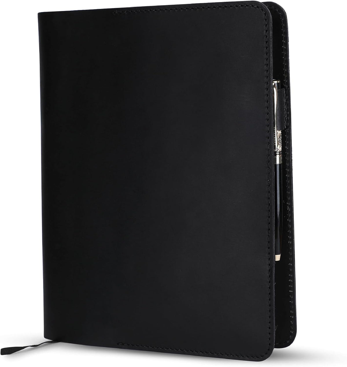 XL Leather Journal Cover Black 7.5 x 9.5 Inch – Refillable Genuine Leather Co...
