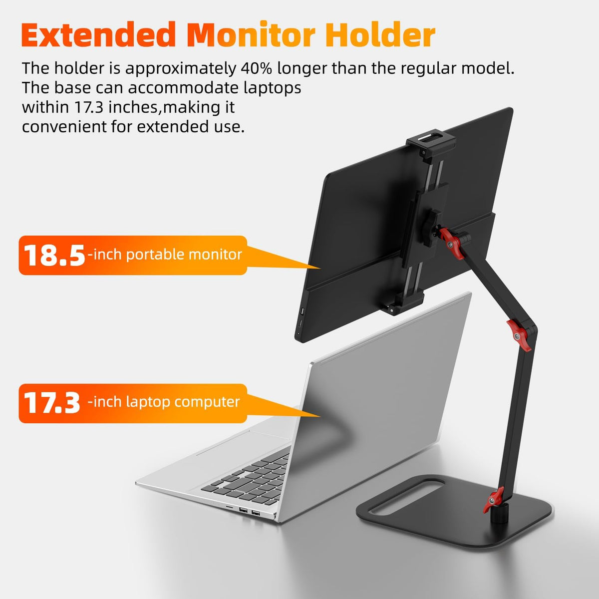 Upgrade Portable Monitor Stand Tool-Free Adjustment Tablet Holder