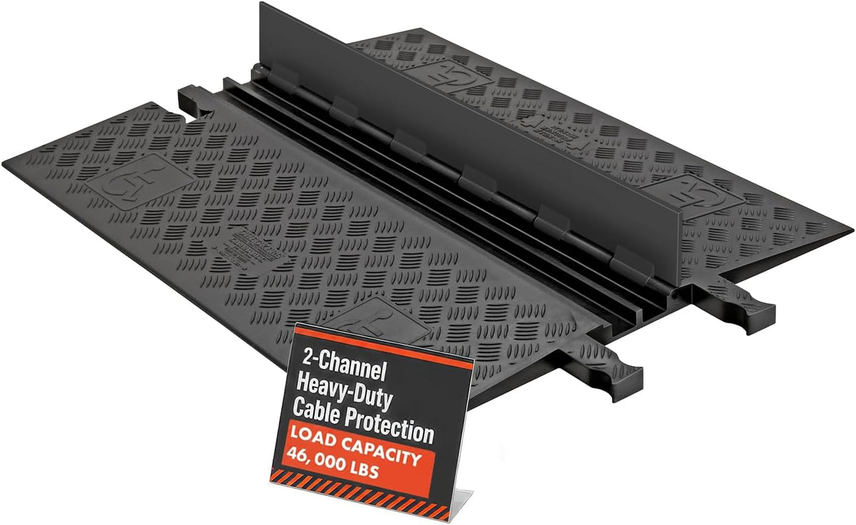 Checkers Guard Dog 2-Channel Low-Profile Cable Protector, Black/Black