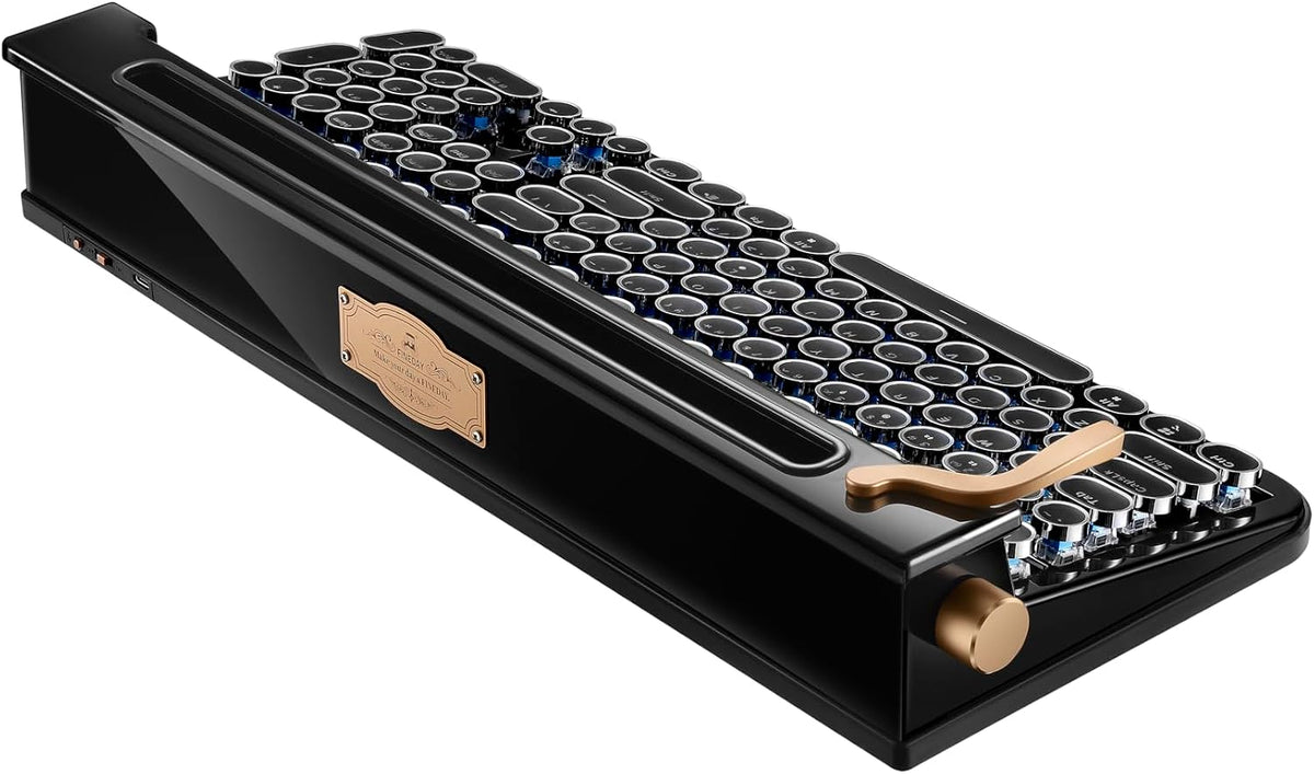 FINEDAY Keyboard 2.0 Plus, 2.4G Wireless & Bluetooth, 104 Keys, Blue Swit...