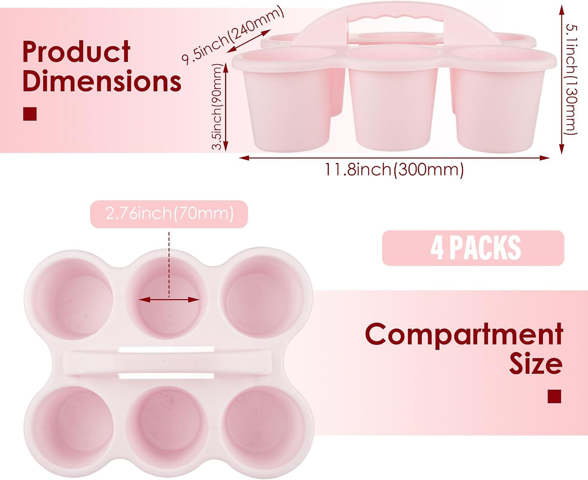 4 pack Classroom Caddy for School,Cup Caddy For Drink