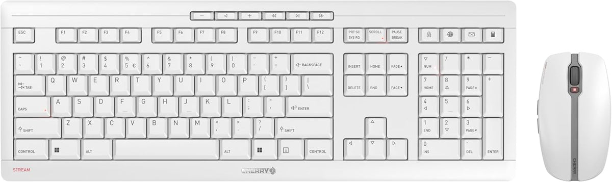 CHERRY Stream Desktop, Wireless Keyboard & Mouse Combo, 2.4 GHz Connectio...