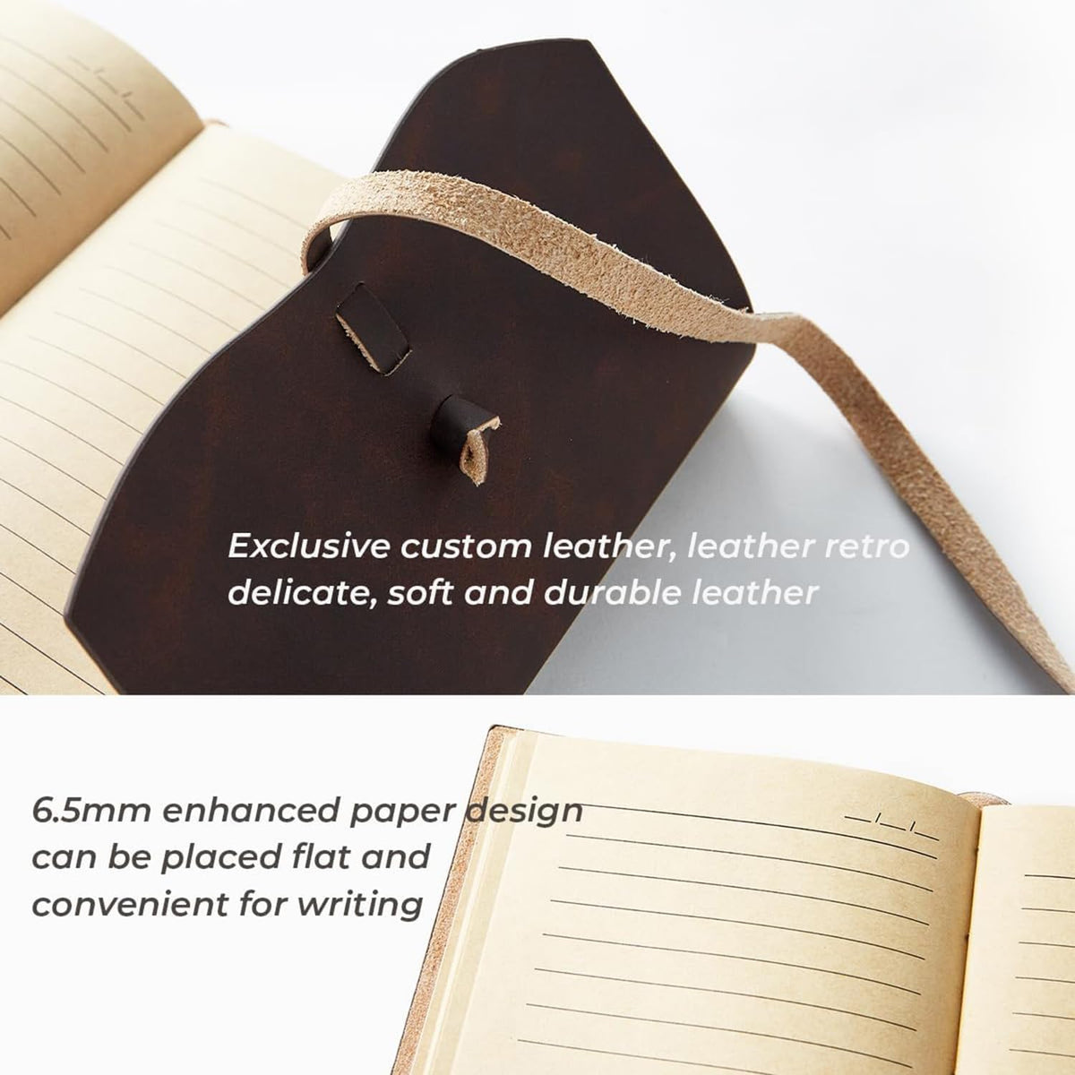 RILIHO Leather Journal Notebook - Genuine Leather Journals for Writing 8x10 I...