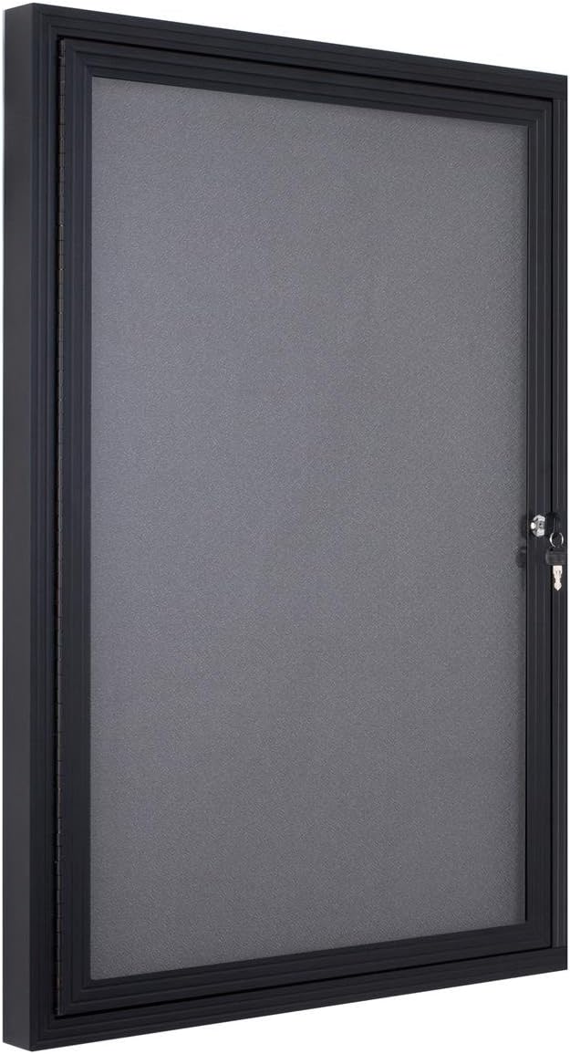 Displays2go Wall Mounted 24" x 36" Enclosed Message Board