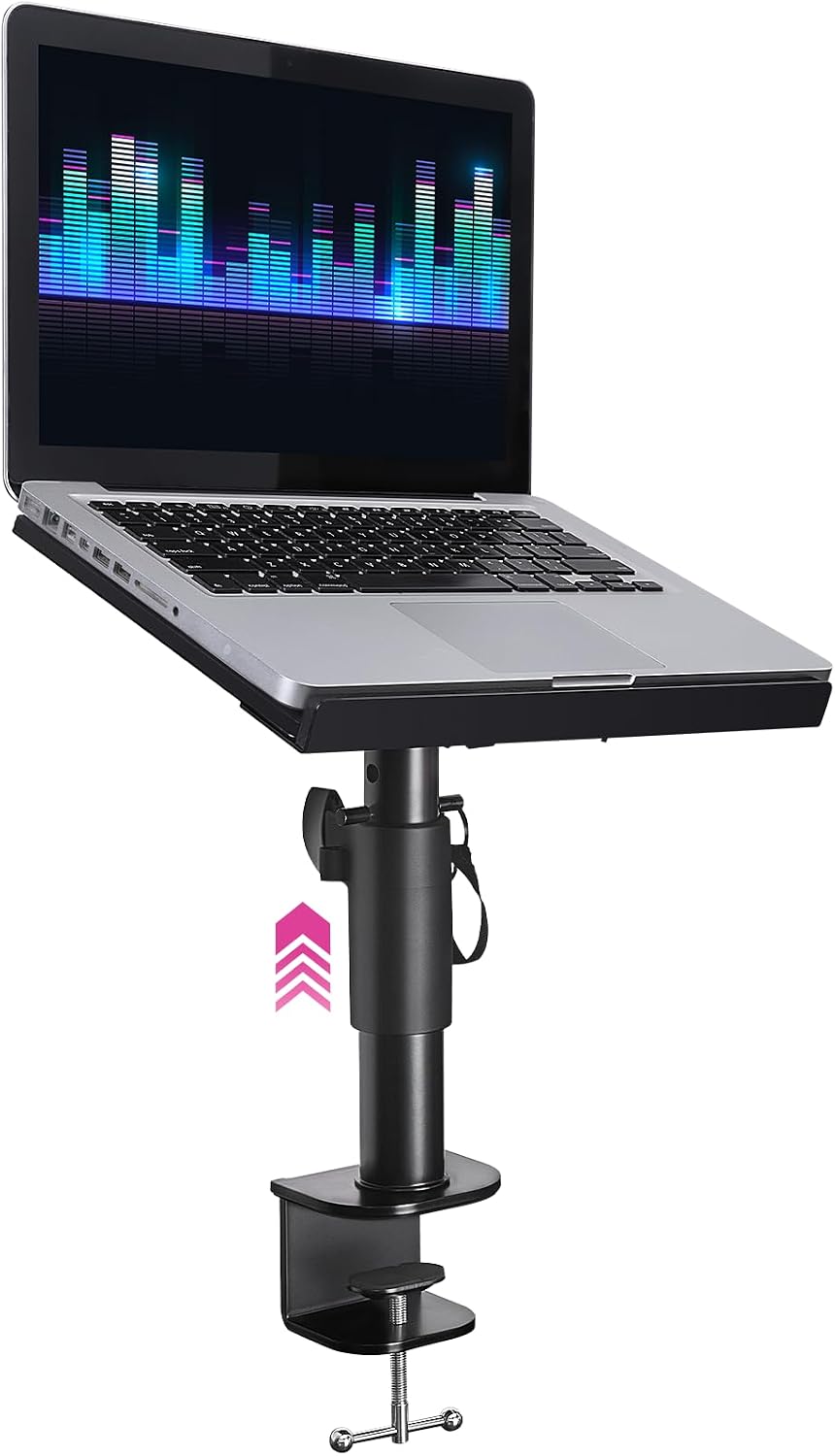 Liquid Stands Laptop Desk Mount for Piano, Keyboard & DJ Workstations - 9...