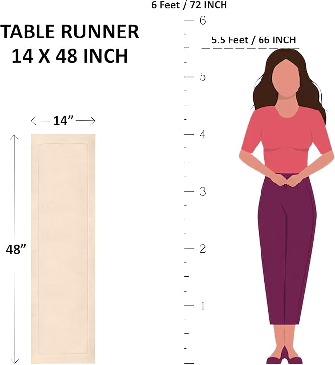 Solino Home Linen Pumpkin Hemstitch Table Runner 48 Inches - 100% Pure Linen ...