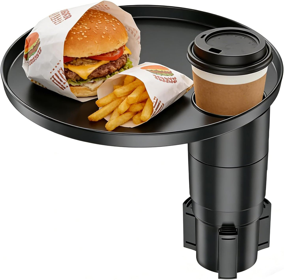 Car Tray 360° Rotating Cup Holder Table Organizer for Car Center Console Car ...