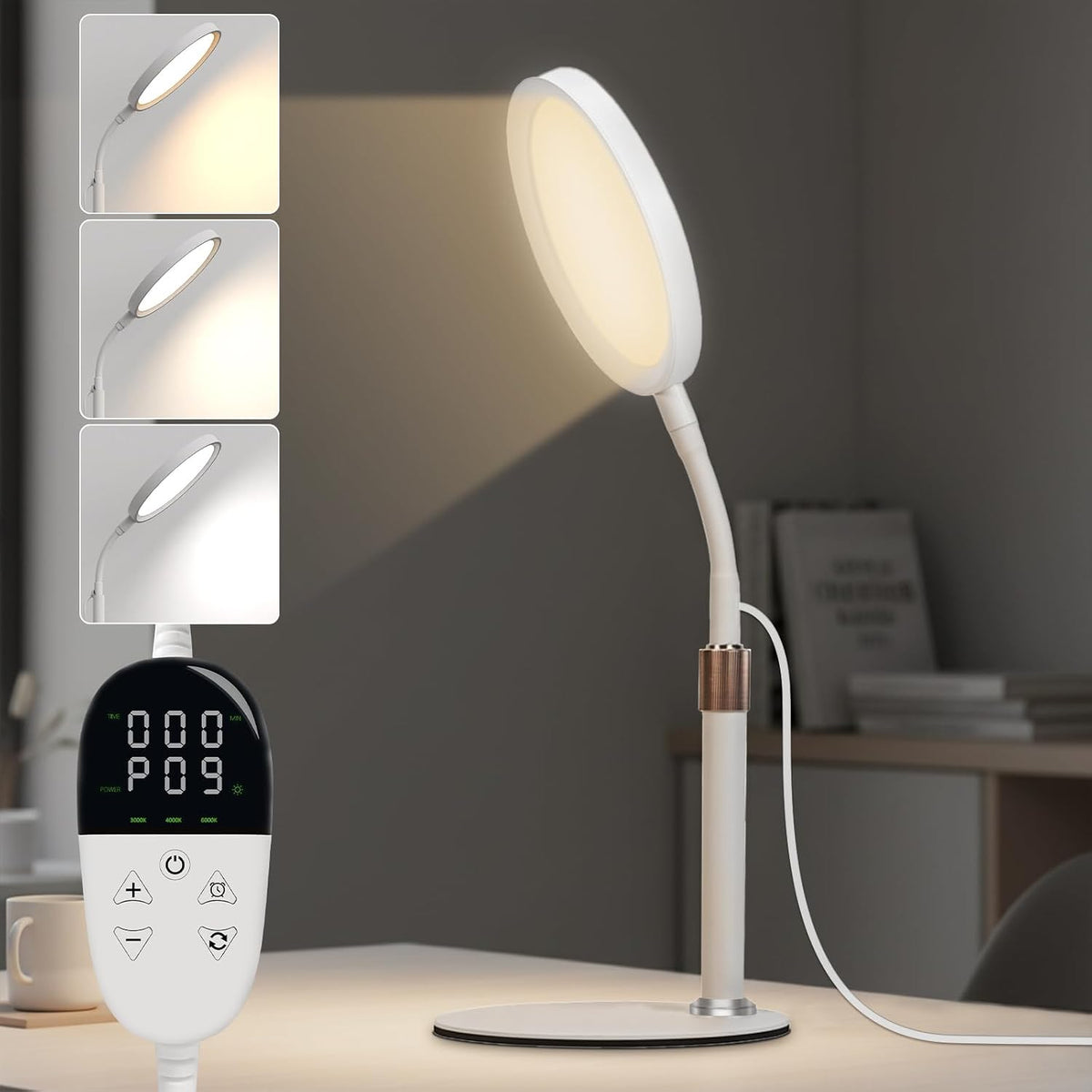 Light Therapy Lamp, 10000 Lux Full Spectrum Sunlight LED Desk Lamp