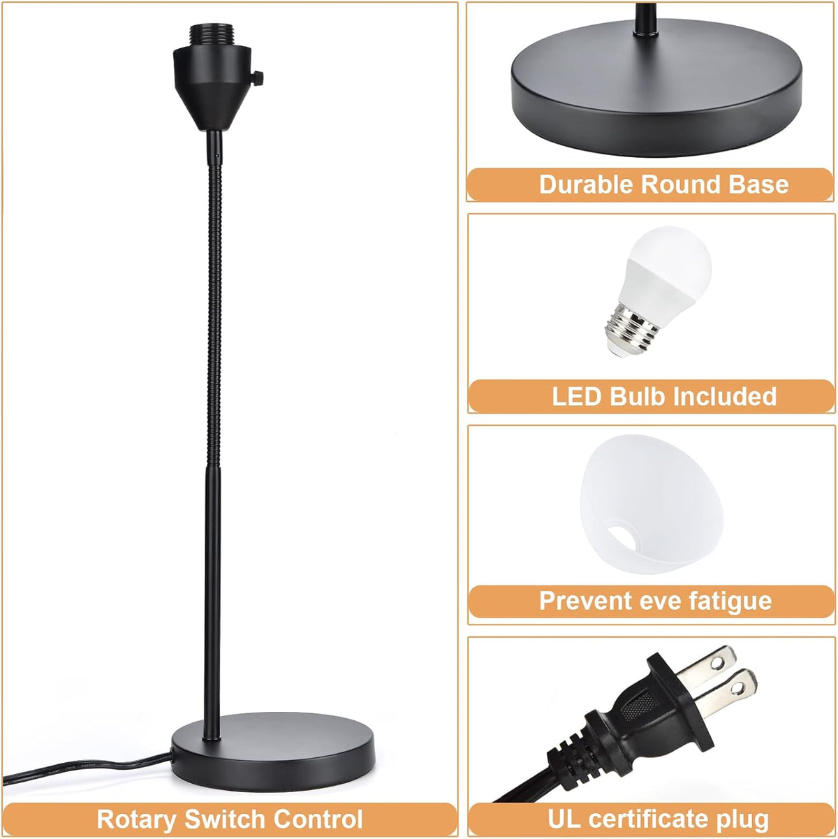 RISLG LED Desk Lamp for Home Office, 3 Levels Dimmable Reading Light, Flexibl...