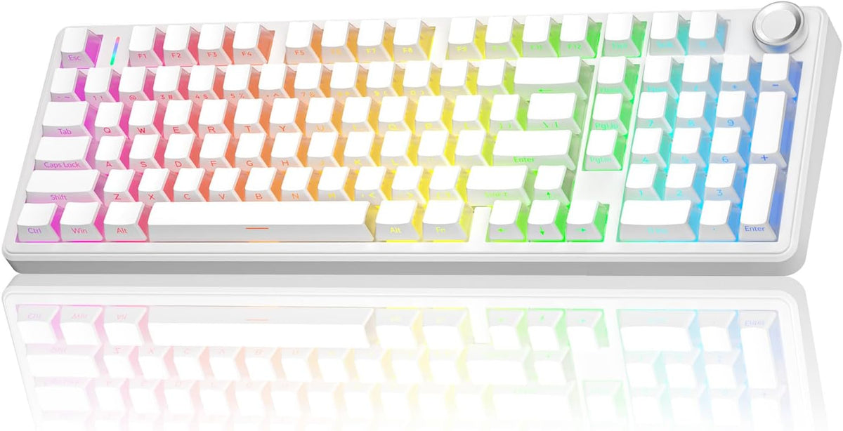 AULA F99 Pro Wireless Mechanical Keyboard-Silent Version,BT5.0/2.4GHz/USB-C H...