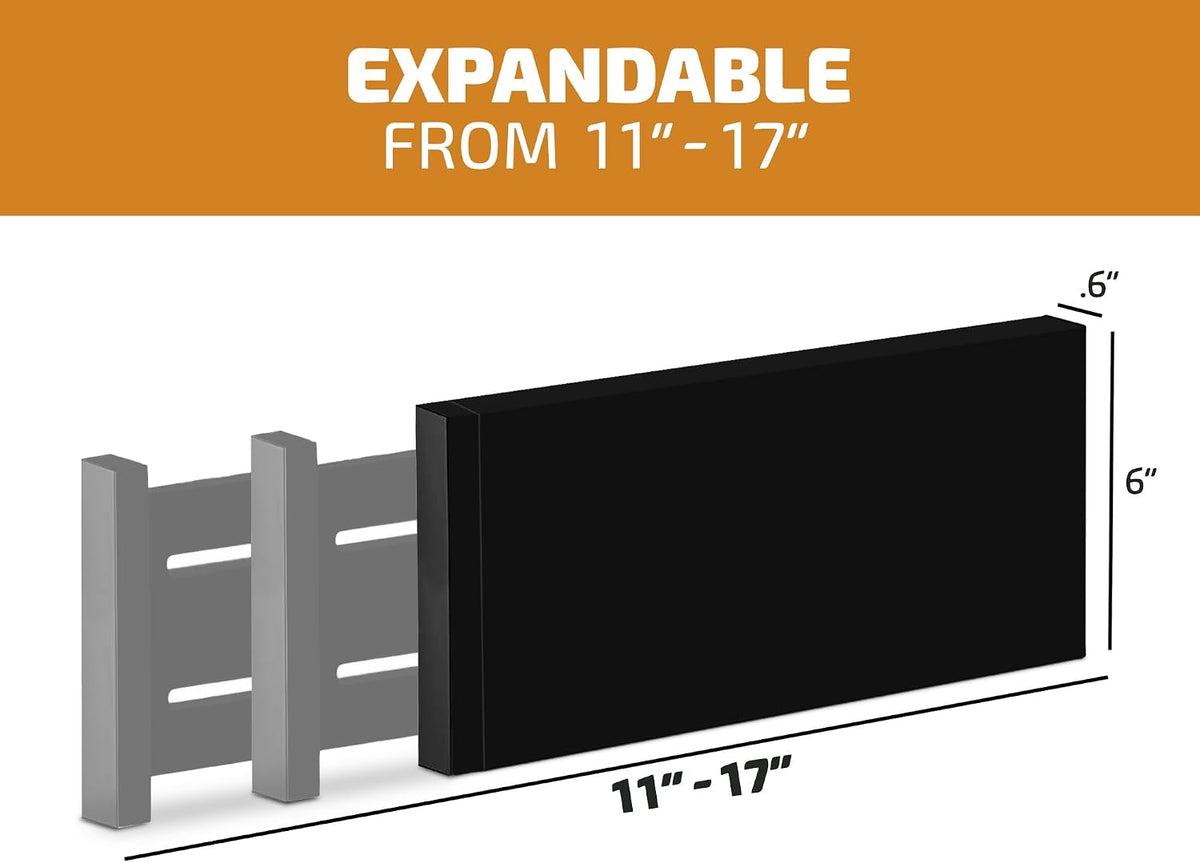 6 Pack Black Drawer Dividers - 6 Inch High for Deep Drawers, Adjustable 11.5 ...
