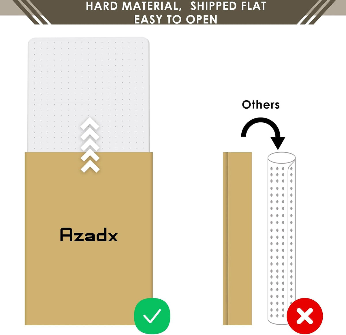 Azadx Heavy Duty Office Chair Mat for Carpet 32" x 48" Hard Material