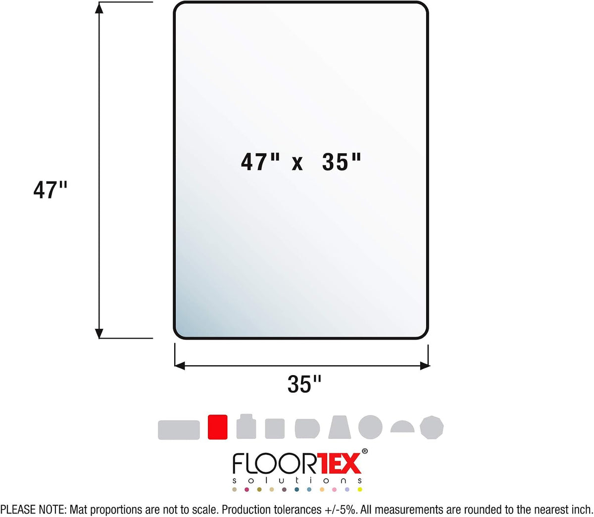 Floortex® Ultimat® Strong Polycarbonate Rectangular Chair Mat for Deep Pile C...