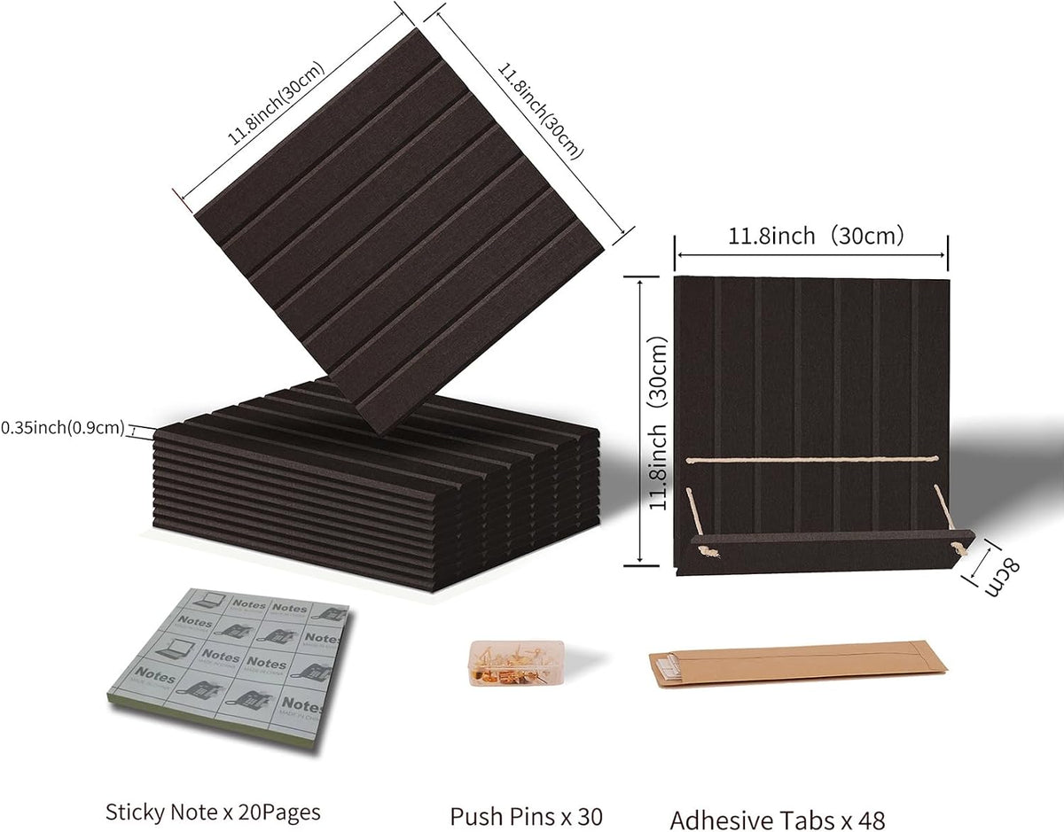 12 Pack Bulletin Boards 48" x 36" Alternative Cork Board for Office...