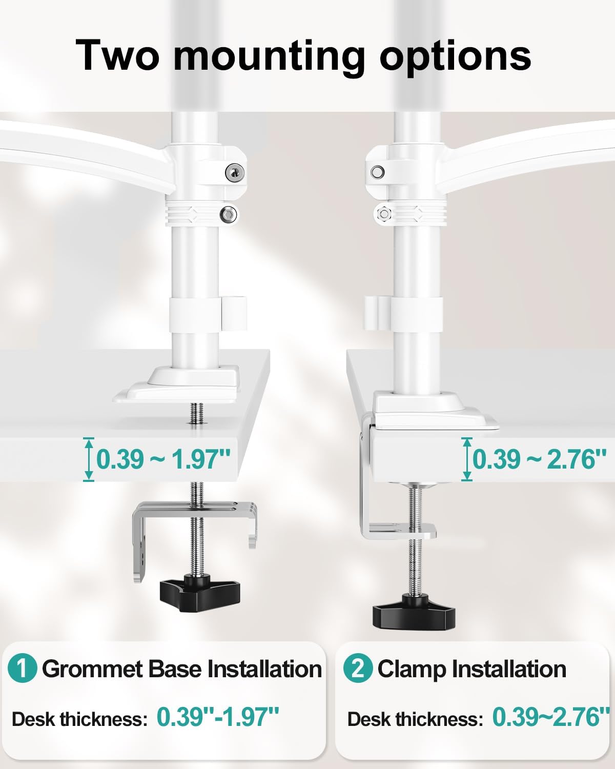 Dual Monitor Stand for 2 Screens up to 32 inch, Vertical Stacked Dual Monitor...