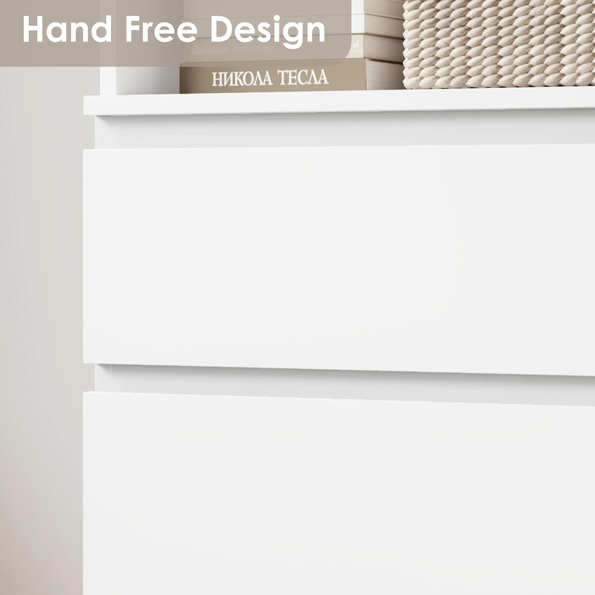 GarveeHome 70 in Bookcase with Drawers, Tall Bookshelf Farmhouse Bookcases Wo...