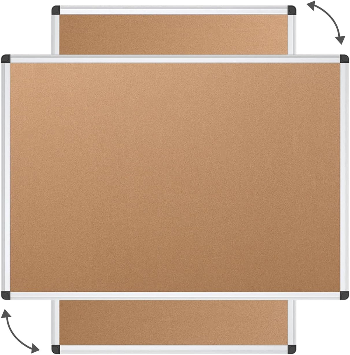 VIZ-PRO Large Cork Bulletin Board, 60 X 36 Inches, Wall-Mounted Corkboard wit...