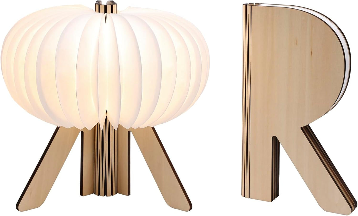 Pumpkin Table Lamp, Portable Night Light, Rechargeable Paper Lamp