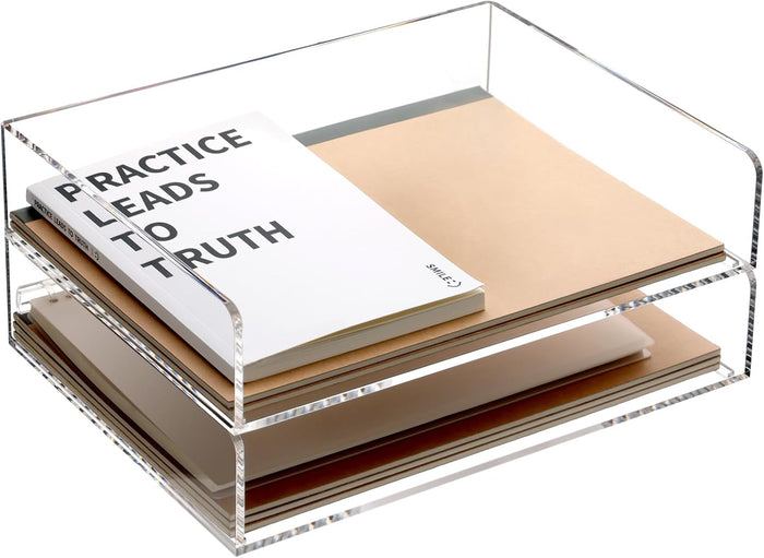 SANRUI Acrylic Paper Tray Organizer (2-Pack)